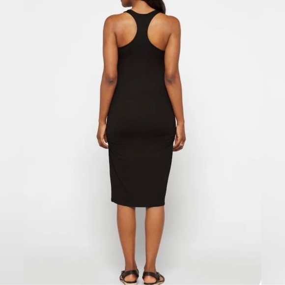 NWT MARKET & SPRUCE Stitch Fix Black Ren Maternity Racerback Midi Dress - Picture 3 of 9
